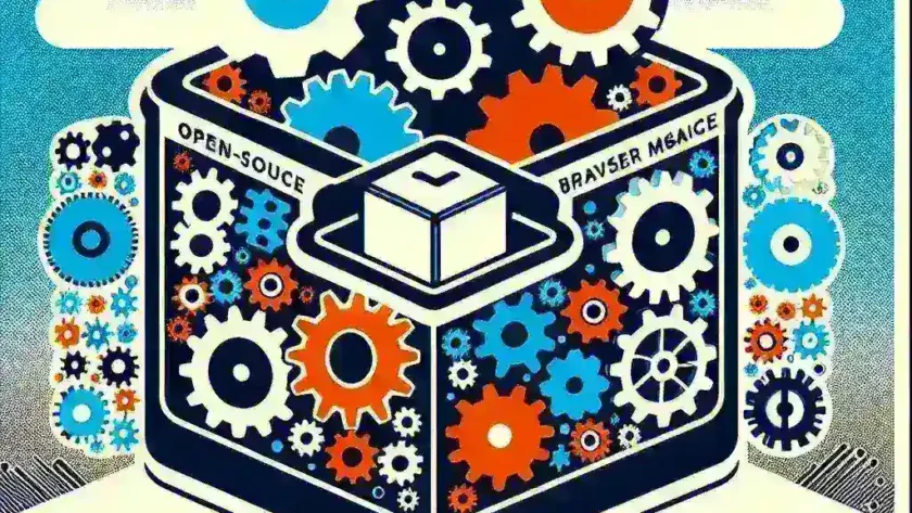 "Developer using an open-source headless browser manager on a laptop, showcasing efficient web automation tools in a modern coding environment"