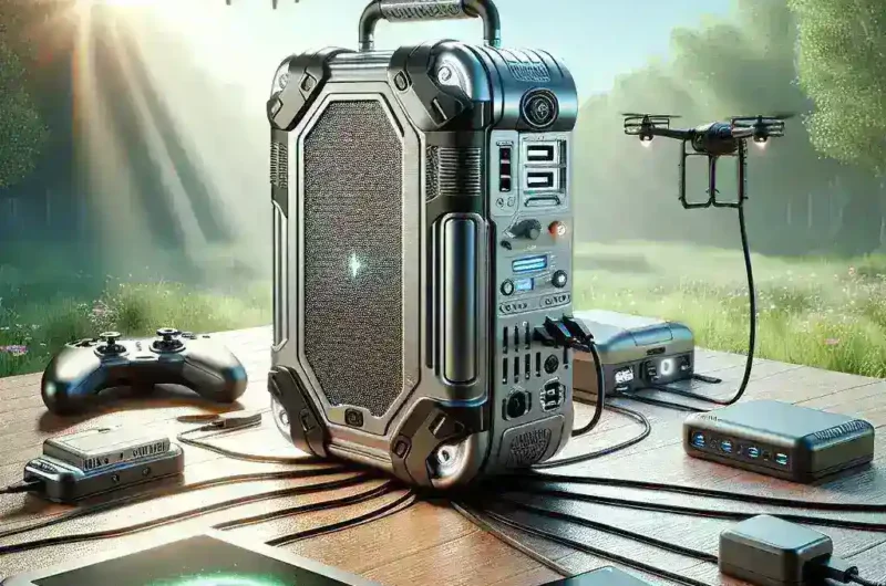 "Anker PowerHouse 3kWh portable power station with multiple charging ports showcased in an outdoor setting, illustrating its versatility and capacity for outdoor adventures in Anker's expanded power ecosystem."