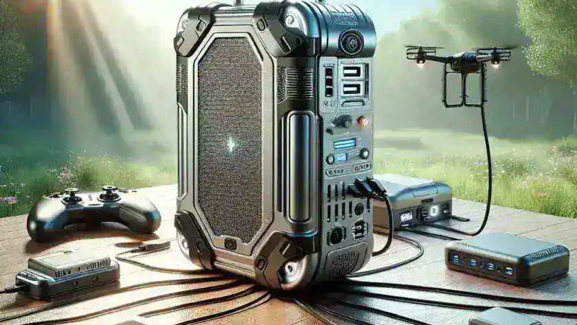 "Anker PowerHouse 3kWh portable power station with multiple charging ports showcased in an outdoor setting, illustrating its versatility and capacity for outdoor adventures in Anker's expanded power ecosystem."