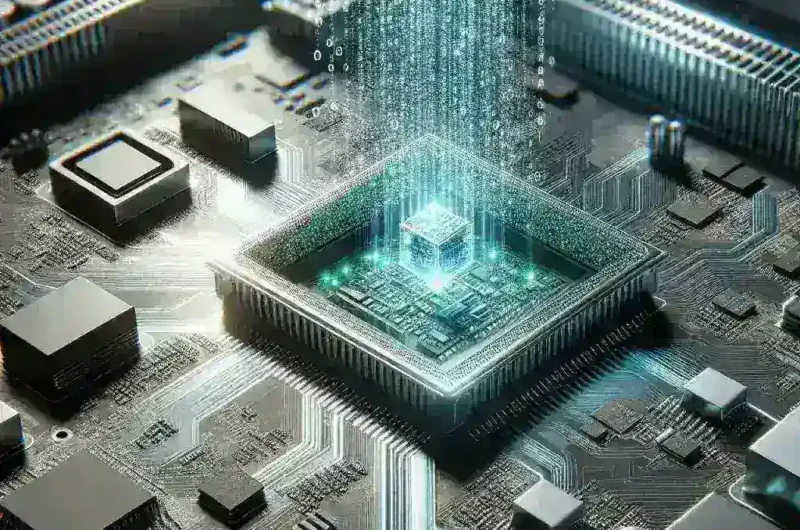 "Embedded AI coprocessors enabling seamless background processing in smart devices, showcasing advanced technology for enhanced performance and efficiency."