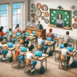 "Remote proctoring technology interface displaying student taking an online exam with secure monitoring tools, illustrating how it eliminates traditional testing requirements."