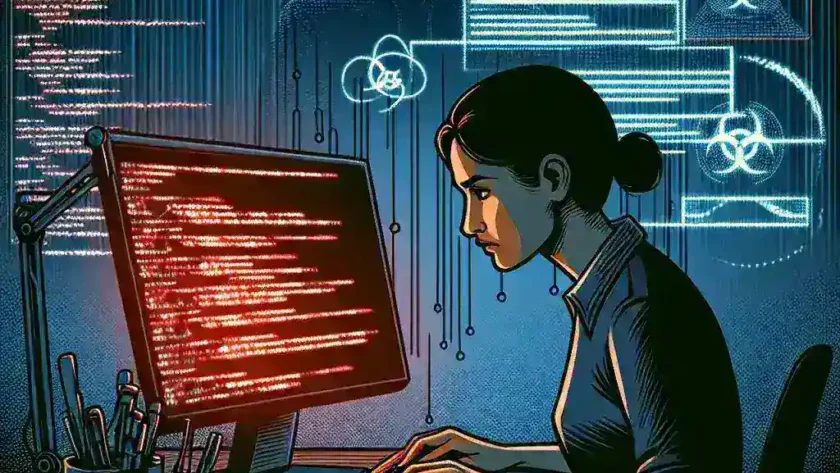 "Ethical hacker analyzing network traffic to prevent botnet attacks, illustrating the critical role of cybersecurity in protecting systems."