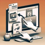 "Step-by-step guide to effortlessly convert HEIC to JPG on Mac, showcasing the conversion process on a MacBook screen with highlighted software tools and settings."